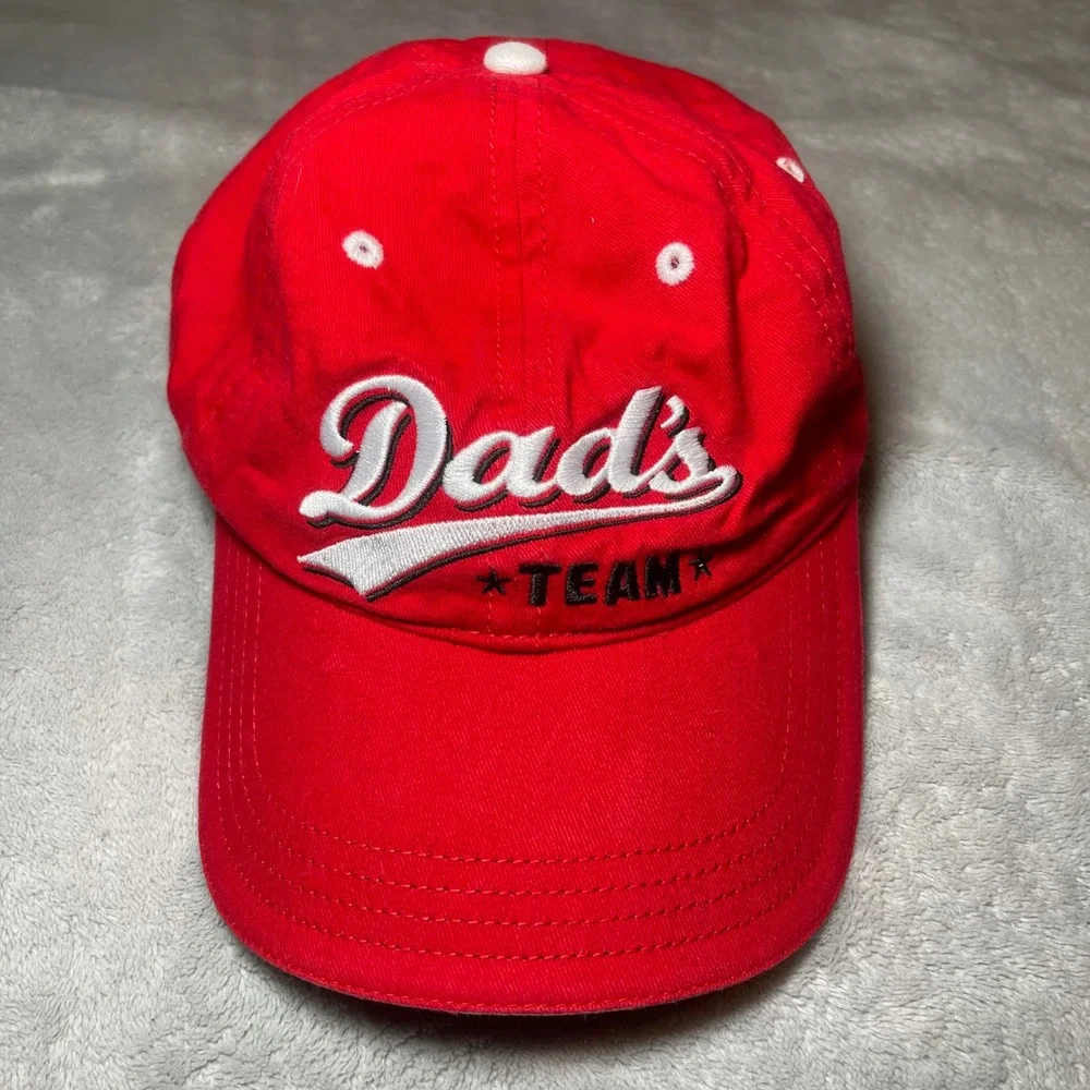 Sherry Resortwear Dads Team Baseball Hat Red‎ Cotton Adjustable Strapback Cap